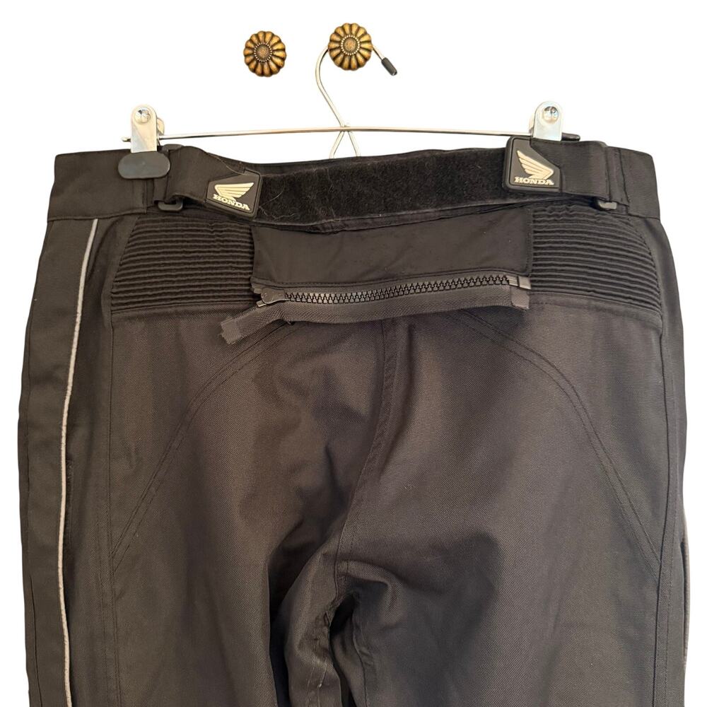 Honda Motorcycle Pants Womens XL Armored Riding Gear Black 31” Inseam Reflective - Picture 7 of 7